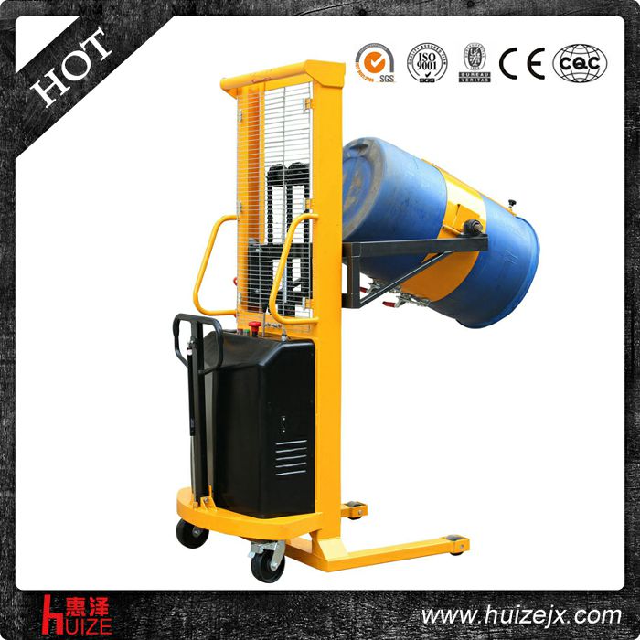 半電動(dòng)多功能油桶車（單門架，夾塑桶）2