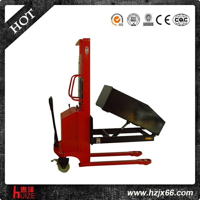 翻轉(zhuǎn)倒料半電動堆高車 翻轉(zhuǎn)倒料半電動堆高車